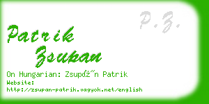 patrik zsupan business card